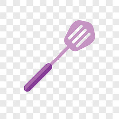 spatula icons isolated on transparent background. Modern and editable spatula icon. Simple icon vector illustration.