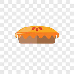 pie icons isolated on transparent background. Modern and editable pie icon. Simple icon vector illustration.