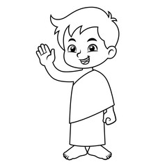 Moslem Boy Hajj BW