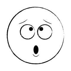 Worried chat emoticon sketch