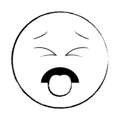 Disgust chat emoticon sketch