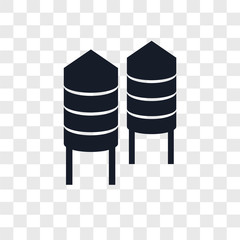 silo icons isolated on transparent background. Modern and editable silo icon. Simple icon vector illustration. © t-vector-icons