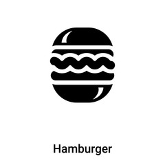 Hamburger icon vector isolated on white background, logo concept of Hamburger sign on transparent background, black filled symbol