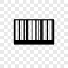 barcode icons isolated on transparent background. Modern and editable barcode icon. Simple icon vector illustration.