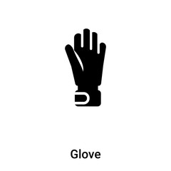 Glove icon vector isolated on white background, logo concept of Glove sign on transparent background, black filled symbol