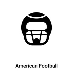 American Football HElmet icon vector isolated on white background, logo concept of American Football HElmet sign on transparent background, black filled symbol