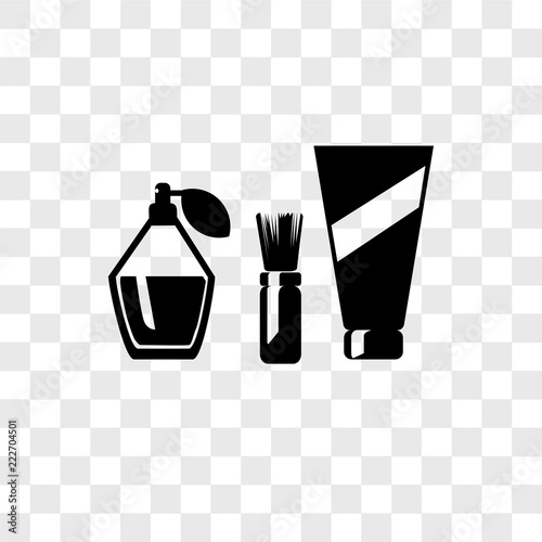 cosmetics icons isolated on transparent background. Modern