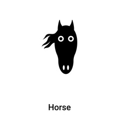 Obraz premium Horse icon vector isolated on white background, logo concept of Horse sign on transparent background, black filled symbol