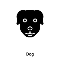 Dog icon vector isolated on white background, logo concept of Dog sign on transparent background, black filled symbol