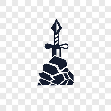 excalibur icons isolated on transparent background. Modern and editable excalibur icon. Simple icon vector illustration.