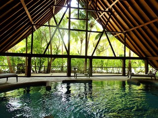 the pool in Maldives