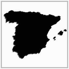 Spain map illustration.