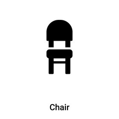 Chair icon vector isolated on white background, logo concept of Chair sign on transparent background, black filled symbol