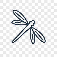 dragon fly icons isolated on transparent background. Modern and editable dragon fly icon. Simple icon vector illustration.