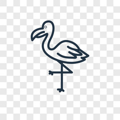 flamingo icons isolated on transparent background. Modern and editable flamingo icon. Simple icon vector illustration.