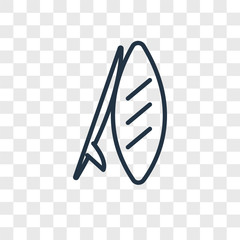 surfboard icons isolated on transparent background. Modern and editable surfboard icon. Simple icon vector illustration.