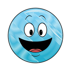 Smiling chat emoticon scribble