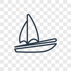 sail icons isolated on transparent background. Modern and editable sail icon. Simple icon vector illustration.