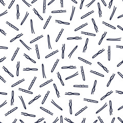 Seamless pattern with hair pins. Hand drawn background