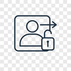 login icons isolated on transparent background. Modern and editable login icon. Simple icon vector illustration.