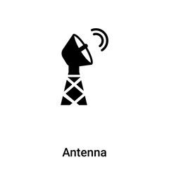 Antenna icon vector isolated on white background, logo concept of Antenna sign on transparent background, black filled symbol