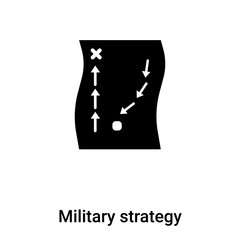 Military strategy sketch icon vector isolated on white background, logo concept of Military strategy sketch sign on transparent background, black filled symbol