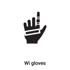 Wired gloves icon vector isolated on white background, logo concept of Wired gloves sign on transparent background, black filled symbol