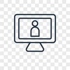 monitor icons isolated on transparent background. Modern and editable monitor icon. Simple icon vector illustration.