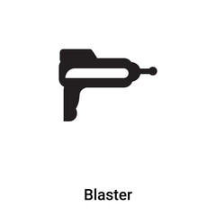 Blaster icon vector isolated on white background, logo concept of Blaster sign on transparent background, black filled symbol