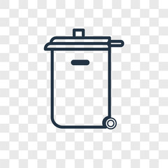 recycle bin icons isolated on transparent background. Modern and editable recycle bin icon. Simple icon vector illustration.