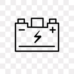 battery icon on transparent background. Modern icons vector illustration. Trendy battery icons © MMvectors