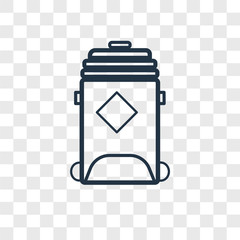 recycling bin icons isolated on transparent background. Modern and editable recycling bin icon. Simple icon vector illustration.