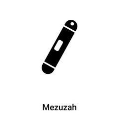 Mezuzah icon vector isolated on white background, logo concept of Mezuzah sign on transparent background, black filled symbol