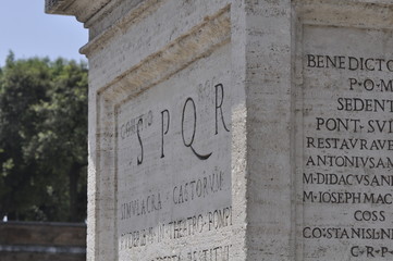Fototapeta na wymiar For the People and Senate of Rome