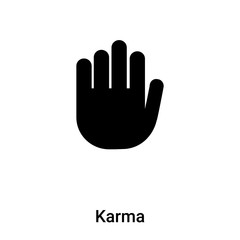 Karma icon vector isolated on white background, logo concept of Karma sign on transparent background, black filled symbol