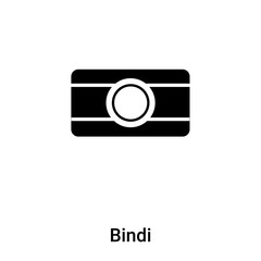 Bindi icon vector isolated on white background, logo concept of Bindi sign on transparent background, black filled symbol