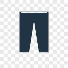 trousers icons isolated on transparent background. Modern and editable trousers icon. Simple icon vector illustration.