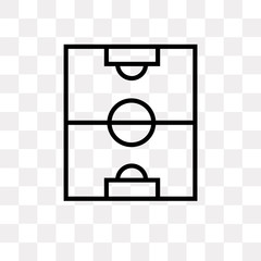 soccer field icon on transparent background. Modern icons vector illustration. Trendy soccer field icons