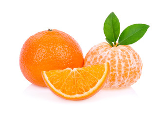 mandarin orange isolated on white background