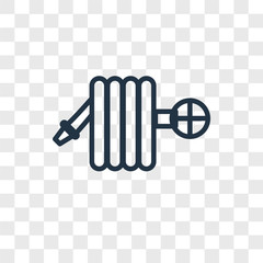 hose icons isolated on transparent background. Modern and editable hose icon. Simple icon vector illustration.
