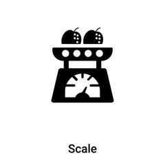 Scale icon vector isolated on white background, logo concept of Scale sign on transparent background, black filled symbol