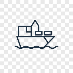 ship icons isolated on transparent background. Modern and editable ship icon. Simple icon vector illustration.