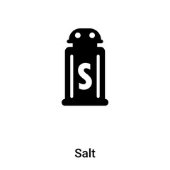 Salt icon vector isolated on white background, logo concept of Salt sign on transparent background, black filled symbol