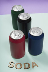 colorful aluminum soda can