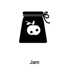 Jam icon vector isolated on white background, logo concept of Jam sign on transparent background, black filled symbol