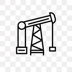 oil pump icon on transparent background. Modern icons vector illustration. Trendy oil pump icons