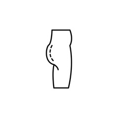 buttocks icon. Element of plastic surgery icon for mobile concept and web apps. Thin line buttocks icon can be used for web and mobile