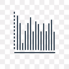 bar chart icon on transparent background. Modern icons vector illustration. Trendy bar chart icons