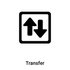 Transfer icon vector isolated on white background, logo concept of Transfer sign on transparent background, black filled symbol