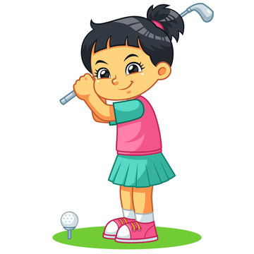 Golfer Girl Ready To Shoot